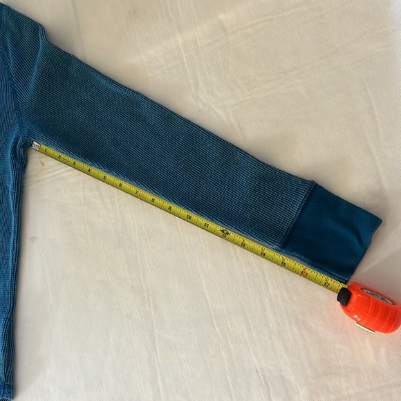 Women’s Blue Thermal Long Sleeve Shirt - Picture 10 of 11